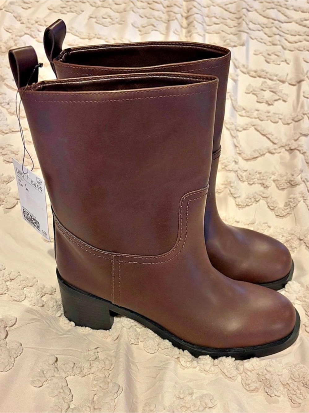 H&M Brown Heeled Boots US 9